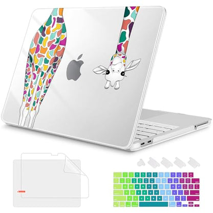 Mektron Case for 2026 MacBook Neo 13-inch A18 Pro chip A3404 Laptop Cover with 13-inch (Diagonal) Liquid Retina Display+ Keyboard Cover+ Screen Protector, Giraffe - color: Giraffe