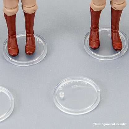50 Pieces Round Clear Action Figure Display Stands Compatible with 3.75” MODERN Star Wars / MODERN Gi Joe / Marvel Legends Figure toy (Fit For 3.75 inch Modern SW/GI JOE/ML(25MM)) - color: Fit For 3.75 inch Modern SW/GI JOE/ML(25MM)