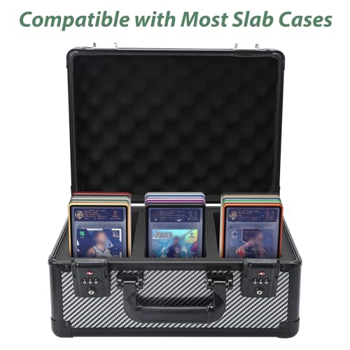 ZINHO Graded Card Case Magnetic Aluminum Alloy Slab Protector Display Case Fits 35PT PSA/CGC/CSG Cards, UV Protection (Dark Green) - color: Dark Green, style: PSA Card Case