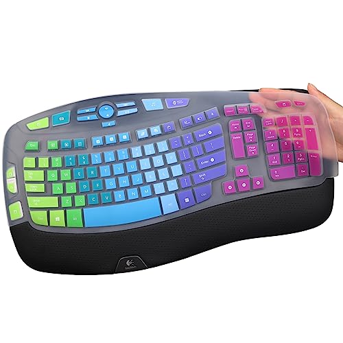 Logitech Keyboard Cover for K350, MK570, MK550 - Protective Skin - Rainbow - color: Rainbow