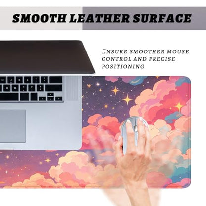 Dreamy Clouds Gaming Mouse Pad Magical Star Night Mousepad XL Large Gaming Mouse Pad Laptop Keyboard Mat Desk Pad Office Computer Keyboard Laptop 31.5"x11.8" - color: Dreamy Clouds, size: 31.5L x 11.8W inches