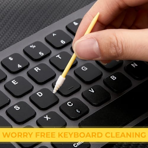 Chinco 200 Pcs Cleaning Swabs 2.56 Inch Sponge Tip Swabs Sticks for Printer Heads, Scanners, Camera Lenses, Chip Hard Disk Industries, Optical Lenses and Optical Equipment Makeup(Yellow) - color: Yellow