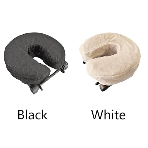 ZMDREAM Pack of 75 Headrest Covers Fitted Disposable Massage Face Rest Cradle Covers White & Black - color: White