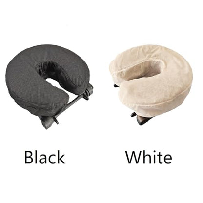 ZMDREAM Pack of 75 Headrest Covers Fitted Disposable Massage Face Rest Cradle Covers White & Black - color: White