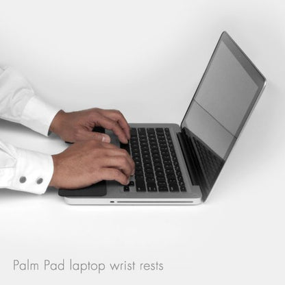 GRIFITI Large Slim Palm Pads Notebook Wrist Rest with Tacky Silicone Reposition Ergonomic Carpal Tunnel Resting Support for Computer MacBook & Laptop Keyboard Typing Pad (2 Large 3.9 x 3.1 inches) - size: Slim Large