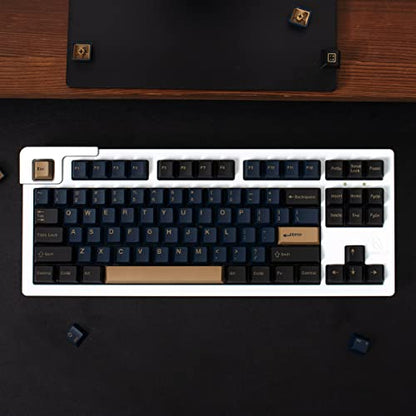 Sumgsn 163 Keys Double Shot Keycaps Cherry Profile Blue Samurai Keycaps for 61/64/87/104/108 Cherry Mx Switches ISO ANSI Layout Mechanical Keyboard - color: Blue Samurai Keycaps