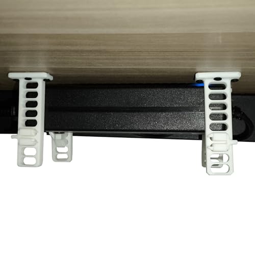 Universal Under Desk Mount for Power Brick Holder Docking Station Mount Power Strip (White) - color: White