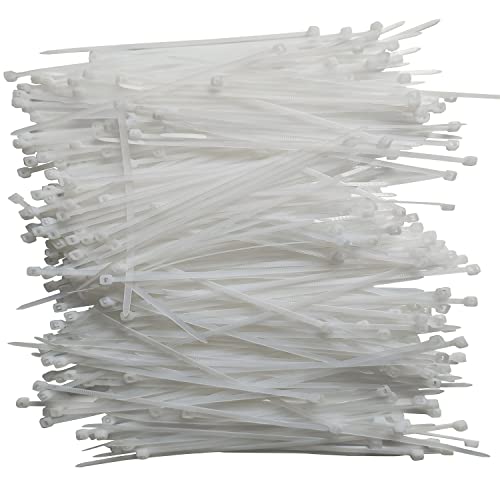 Zip Ties 12 inch 1000 pcs Cable Zip Ties with 50 Pounds Tensile Strength, White Cable Ties, Self-Locking Nylon Tie Wraps for Indoor and Outdoor - color: White, size: 12 inch 1000 pcs