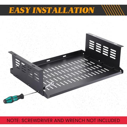 Under Desk Computer Mount for Small Form Factor SFF Computers and Pcs, Using Space 16.7" x H 4.75" x D 12" Mount Shelf Organizer for Office Home Workstation Gaming Stand up Desk - size: 4.75 inch High