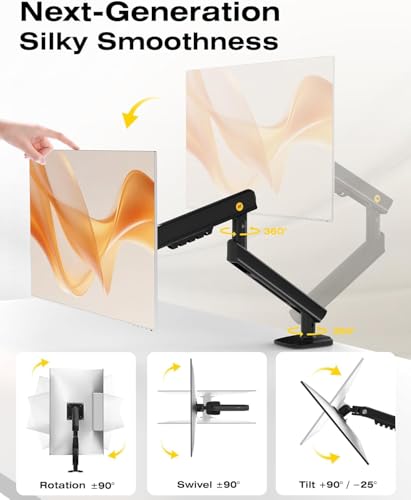 NB SmooVex™ Monitor Mount, Monitor Stand fits up to 32 Inch, Mechanical Spring Mount, VESA 75/100 mm, Model-A5(Black) - color: Black
