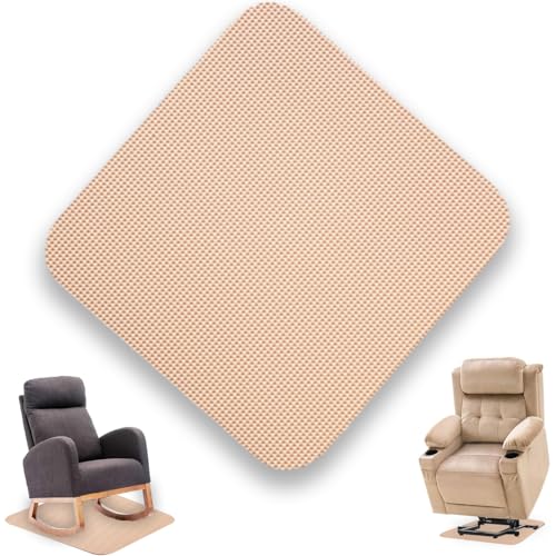 Recliner Pads for Hardwood Floors, Recliner Floor Protectors Furniture Pads to Keep from Sliding Under Swivel Chairs Rubber Non Slip Recliner Mats for Hardwood Floors - size: Sq-Camel-30"x30"