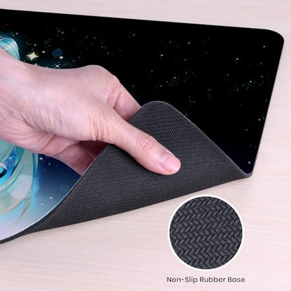 Head Case Designs Officially Licensed Hatsune Miku Night Sky Graphics 23.62 x 11.81 x 0.12 inches (600 x 300 mm) - L Gaming Office Desk PC Keyboard Mouse Mat Pad - color: Night Sky, size: 23.6" x 11.8"