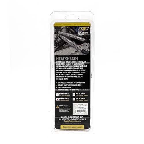 DEI Heat Sheath Aluminized Heat Sleeve 1" ID x 3 ft Heat Protection - size: 1" I.D.