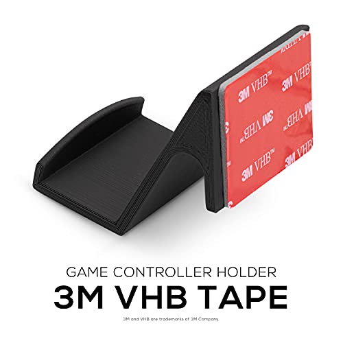 BRAINWAVZ Game Controller Holder Wall Mount Stand (4 Pack) For XBOX, PS5, SERIES X, ONE, PS4, PS3, SWITCH, NINTENDO, PC & MORE, Fits Latest & Retro Gamepads, Stick On, Easy To Install, UGC1 - color: 4 Pack