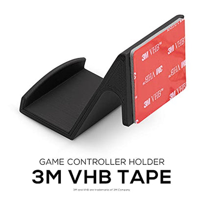 BRAINWAVZ Game Controller Holder Wall Mount Stand (4 Pack) For XBOX, PS5, SERIES X, ONE, PS4, PS3, SWITCH, NINTENDO, PC & MORE, Fits Latest & Retro Gamepads, Stick On, Easy To Install, UGC1 - color: 4 Pack