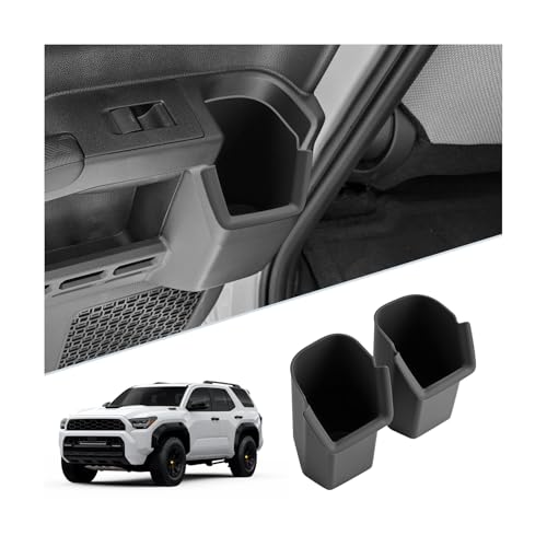 SKTU 2PCS for 2025 2026 Toyota 4Runner Accessories Cup Holder for 2025 2026 Toyota 4Runner Rear Door Cup Holder 4Runner 2025 2026 Accessories Durable Rubber Rear Door Storage Box - color: 2PCS for 2025 2026 4Runner Rear