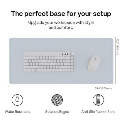 Pixio Mouse Pads - 36 x 16 inch XXL Caligraphy Blue Multifunctional Large Desk Mats for Gaming, Office, Desktop Anti-Slip Waterproof Washable Computer Mouse Mat - color: Blue Caligraphy