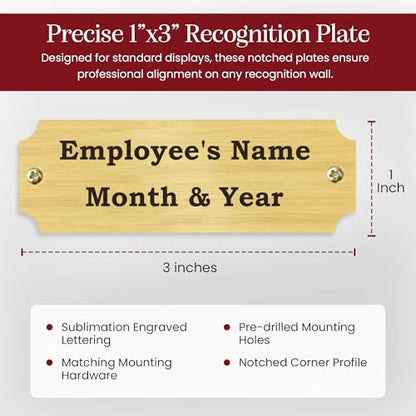 Employee of the Month Plate Inserts (Gold) - color: Gold