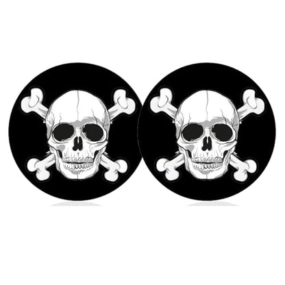 Car Cup Holder Coaster for Anime Skull Skeleton Silicone 2.75" Car Coaster Car Cup Holder Insert Coasters - color: Ops