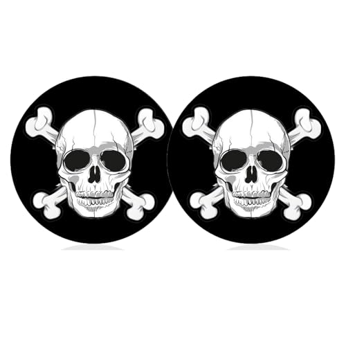 Car Cup Holder Coaster for Anime Skull Skeleton Silicone 2.75" Car Coaster Car Cup Holder Insert Coasters - color: Ops