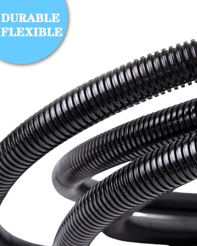 1/4 Inch Wire Loom Split Tubing - 33ft Cord Protector Electric Wires Covers, Automotive Wire Flexible Conduit, Plastic Wire Cover - size: 1/4"-33ft