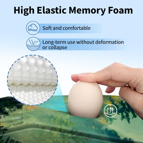 YIWEI Ergonomic Mouse Pad with Wrist Rest - Comfortable Office Mousepad with Memory Foam Wrist Support for Carpal Tunnel Relief, Mouse Pads with Non-Slip Base for Gaming and Home (Forest) - color: Forest