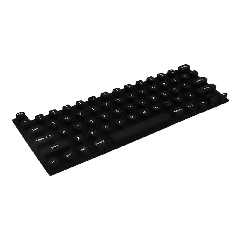Keyboard Cover for Long Nails Compatible with MacBook Pro 13 inch M2 2023, 2022, 2021 2020 M1 A2338 A2289 A2251&Compatible with MacBook Pro 16 2020 2019 A2141 Touch ID, US ANSI (Black & Heart) - color: Black