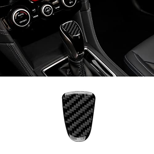 AIRSPEED Car Gear Shift Knob Head Cover Sticker Carbon Fiber Interior Trim for Subaru Impreza 2017-2023 Crosstrek 2018-2023 Accessories (Black) - color: Knob Head Cover-Black