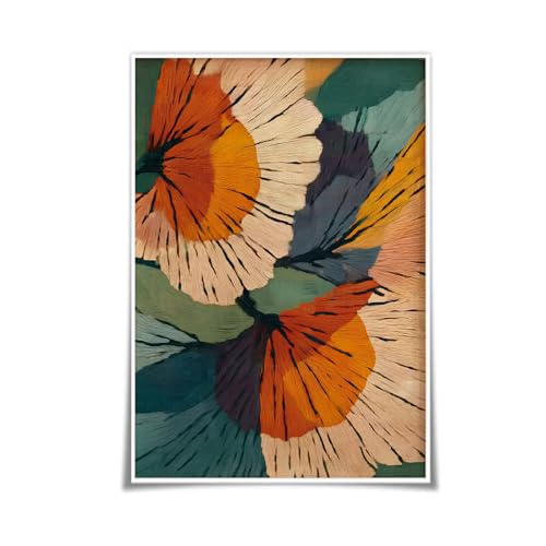 Modern Flower Wall Art Modern Home Decor Abstract Floral Wall Art Boho Vintage Flower Pictures Wall Decor, Mid Century Modern Botanical Paintings Canvas Prints Living Room Bedroom 16X24 inch Unframed - color: white-12, size: 24"L x 16"W