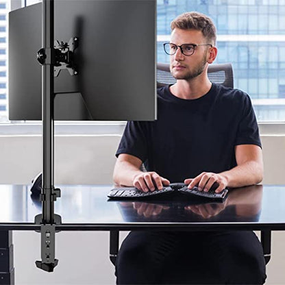 Pholiten Single Tall Monitor Stand Desk Mount，Extra Tall 31 Inch Fully Adjustable Monitor Mount for 13-32 Inch LCD Screen,Holds up to 22lbs - size: 31in, style: tall