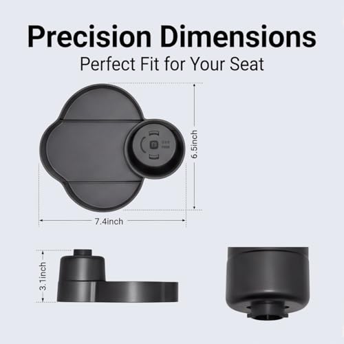 2PCS Toddler Car Seat Snack Tray, Detachable Cup Holder Replacement Compatible with Safety 1st EverFit & Grow and Go Car Seat, Anti-Slip Food Storage Tray, BPA-Free, Anti-Slip Car Seat Accessory