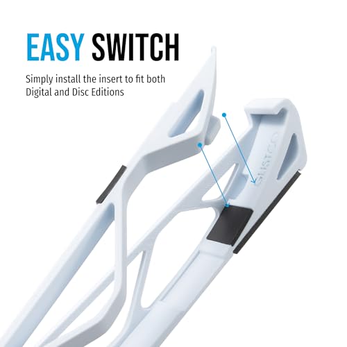 Glistco Skates - Horizontal Stand Compatible with PS5 Slim (White) - color: White