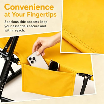 VOCOOL Lounge Chair Cover Beach Towels Covers Quick Dry Soft | Microfiber Pool Chair Towel with Side Pockets for Outdoor Summer Hotel Sunbathing Garden Sun Lounger, Yellow, 85" x 30" - color: Yellow