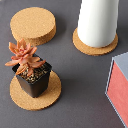9Pcs Cork Coasters, Tivnhuils Cork Coaster for Drinks, 3.9 inch Coasters Set for Cup and Plant - size: 9PCS