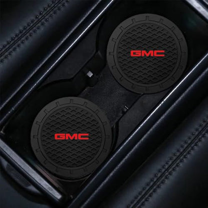 2PCS Car Cup Holder Coasters,Non-Slip Car Coasters for Drink Holder Compatible with GMC Sierra Denali Canyon Terrain Yukon Jimmy Acadia Series,Vehicle Inner Accessories for Cup Insert Mat,Silicone - color: Bd-mgc