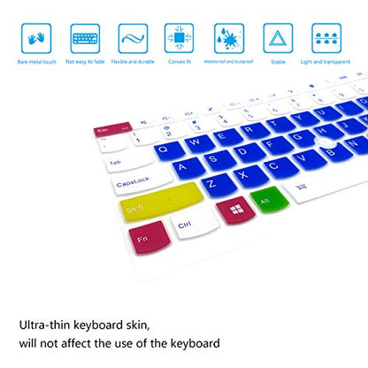 2Pcs Keyboard Cover for Lenovo ThinkPad X13 L13, X380 X390 X395 Yoga, X230S X240 X240S X250 X260 X270 X280 13.3" Laptop, Candyblue+Clear - color: Candyblue+Clear