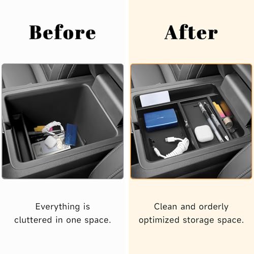 2PCS Center Console Organizer & Armrest Divider Compatible with Honda 2023-2026 Pilot & 2024-2026 Passport & 2024 2025 Ridgeline Accessories Insert Armrest Hidden Organizer - color: 2PCS Storage Box