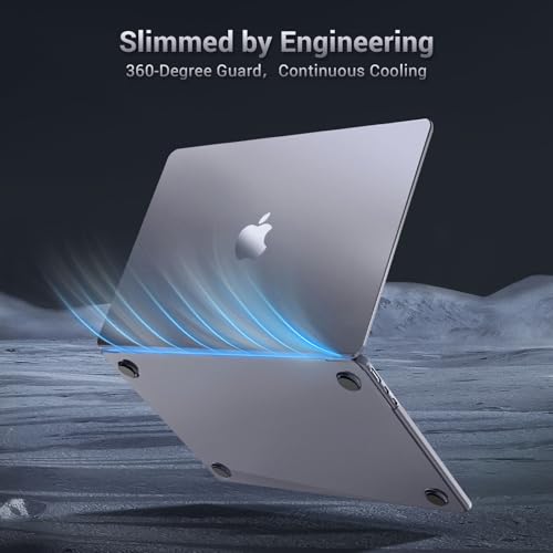 MOSISO Ultra-Thin & Seamlessly Closes Cover Compatible with MacBook Air 13 inch Case M5 M4 M3 M2 2026-2022 A3449 A3240 A3113 A2681, 2 in 1 Kit Anti-Fingerprints Shell for Mac Air 13.6,Space Gray Clear - color: Space Gray Clear