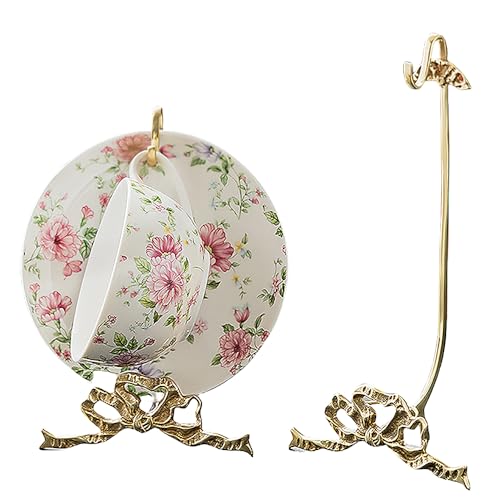 1 Mug Hooks, Brass Material, Classic Durability, countertop Teacup Display Stand, Vintage Coffee Mug Storage Stand, for Restaurants, cafes and Kitchens, Home Decor, Home Storage。 (Large) - size: Large