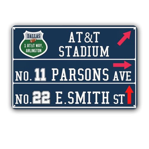 12” x 8” Cowboy Wall Decor Art Poster, Dallas Football Metal Tin Sign, Cowboy Gifts for Boys Men Home Room Decor - color: team 14