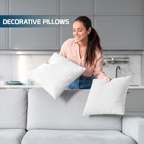 Utopia Bedding Throw Pillows Insert (Pack of 4, White) - 28 x 28 Inches Bed and Couch Pillows - Indoor Decorative Pillow - size: 28x28 Inch