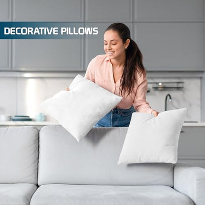 Utopia Bedding Throw Pillows Insert (Pack of 4, White) - 28 x 28 Inches Bed and Couch Pillows - Indoor Decorative Pillow - size: 28x28 Inch