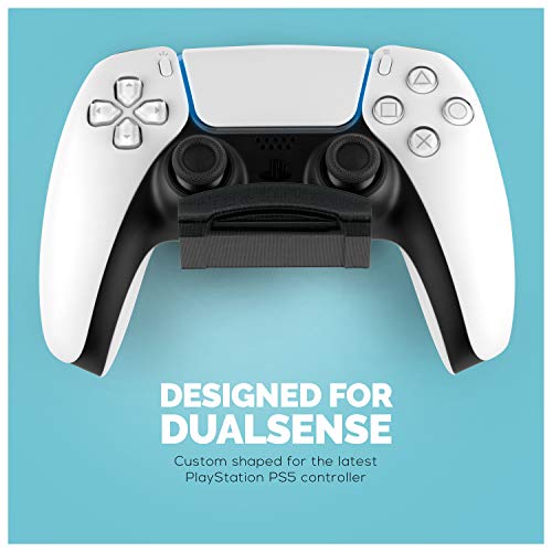 Game Controller Wall Mount (2 Pack) for PS5 DualSense Holder Hanger Stand bracket for Playstation PS5 Gamepad, No Screws, Strong VHB Adhesive (Black), by Brainwavz - color: Wall Mount - 2 pack