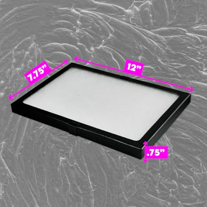 SE Glass Top Display Box - JT928 - size: 12" X 8-¼” X ¾"