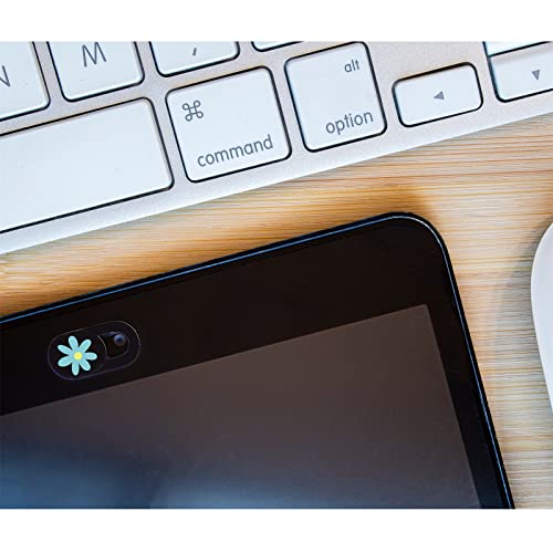 Laptop Camera Cover Slide Webcam Cover for Privacy Fits for Mini PC, PC, Surface, Tablet, Desktop Computer, Smart Phone - 3 Packs, Flower - color: Flower