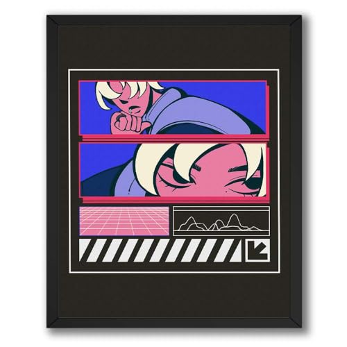InkFlow Posters Stylized Character Poster - Graphic Digital Art Print - Modern Futuristic Design for Living Room, Bedroom, Office - Trendy Digital Décor - 24x32 Unframed Canvas Print - color: Style-04, size: 24"L x 32"W
