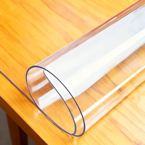 Clear Desk Mat 42 x 60 Inch, 1.5mm Thick Clear Table Protector, Protector for Dining Room Table, Waterproof Vinyl Tablecloth Pad Mat for Kitchen, Dresser, Writing Desk - size: 60" x 42"