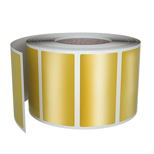 Royal Green Metallic Gold Rectangle Label (40 mm x 19 mm) Metallic Sticker Roll 1.57 inch x 0.75 inch 500 Pack - color: Gold, size: 500