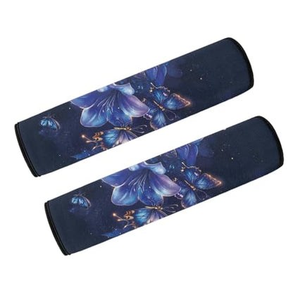 Wheelchair Armrest Pads Wheel Chair Accessories Adults 2 Pack Wheelchair Arm Pads for Office Transport Chair Pressure Relief Blue Lily Butterfly - color: Blue Lily Butterfly