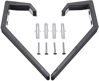 6PCS Helmet Holders Plastic Hanging Hooks Wall Mounted Hangers Hat Glove Bag Shoe Clothes Rack (Black-6PC) - color: Black-6PC